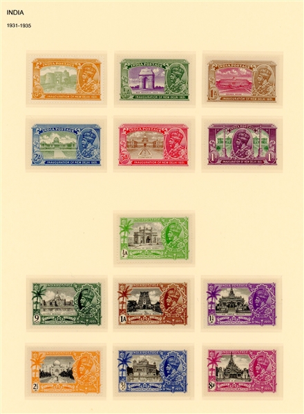 India Mint/Used Collection on Pages, Mainly 19th Century (Est $800-1000)