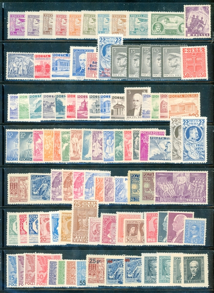 Poland Mint Accumulation of Stamps and Souvenir Sheets (SCV $784)