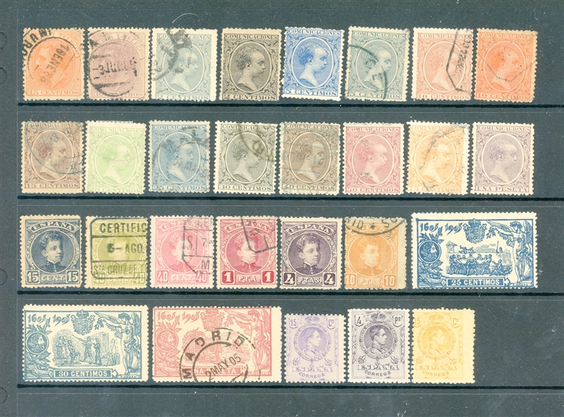 Spain 1850-1917 All Different Mostly Used Accumulation (SCV $1475)