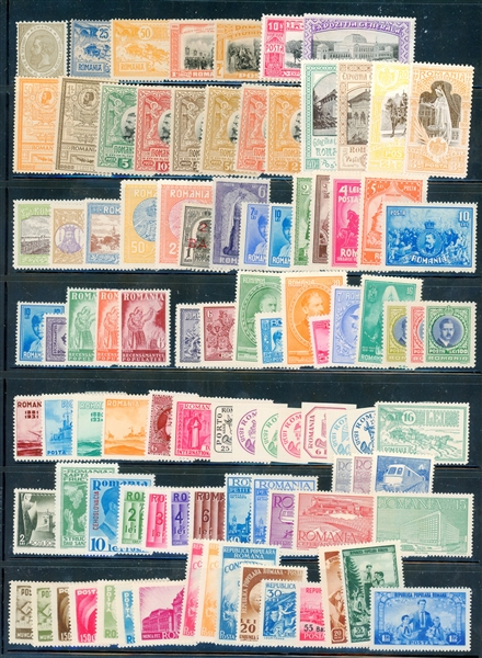 Romania All Different Mint Accumulation, Many Complete Sets (SCV $1250)