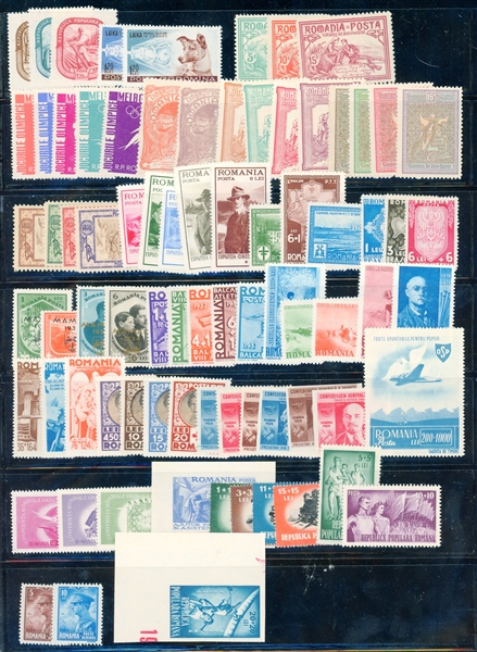 Romania All Different Mint Accumulation, Many Complete Sets (SCV $1250)