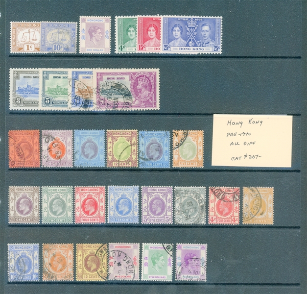 Large British Colony Pre-1940 Holding on Stock Pages (SCV $4145)