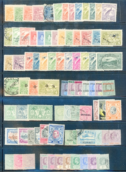 Large British Colony Pre-1940 Holding on Stock Pages (SCV $4145)
