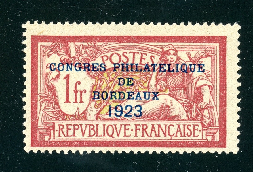 France Scott 197 MVLH F-VF, Signed, 1923 Bordeaux (SCV $440)