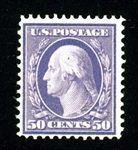 USA Scott 341 MLH, Fine, 50c Washington (SCV $275)