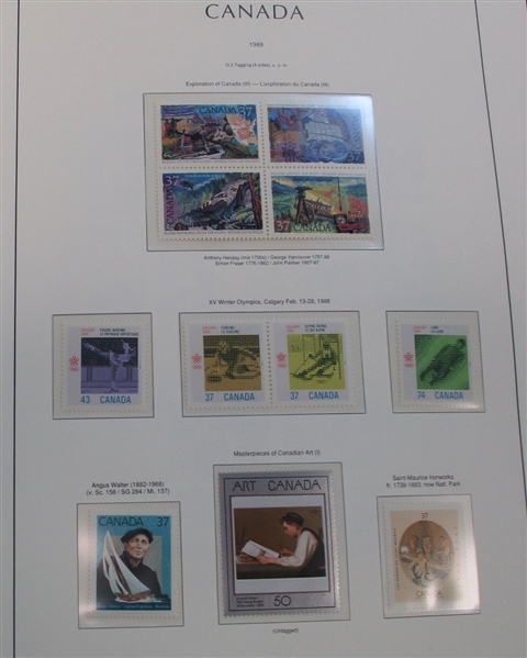 Canada Collection 1987-2001 in 2 Lighthouse Hingeless Albums (Est $150-200)