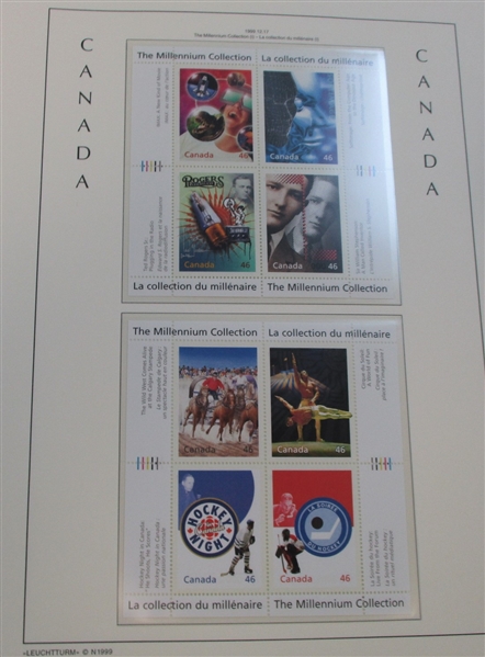 Canada Collection 1987-2001 in 2 Lighthouse Hingeless Albums (Est $150-200)