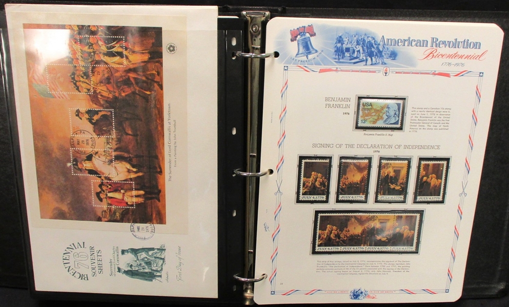 American Revolution Bicentennial Topical Collection Stamps & Covers (Est $150-200)