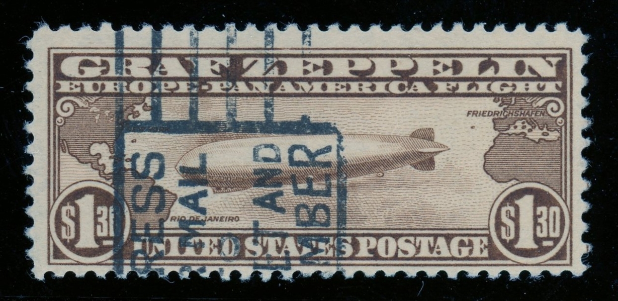 USA Scott C14 Used F-VF, $1.30 Zeppelin (SCV $350)