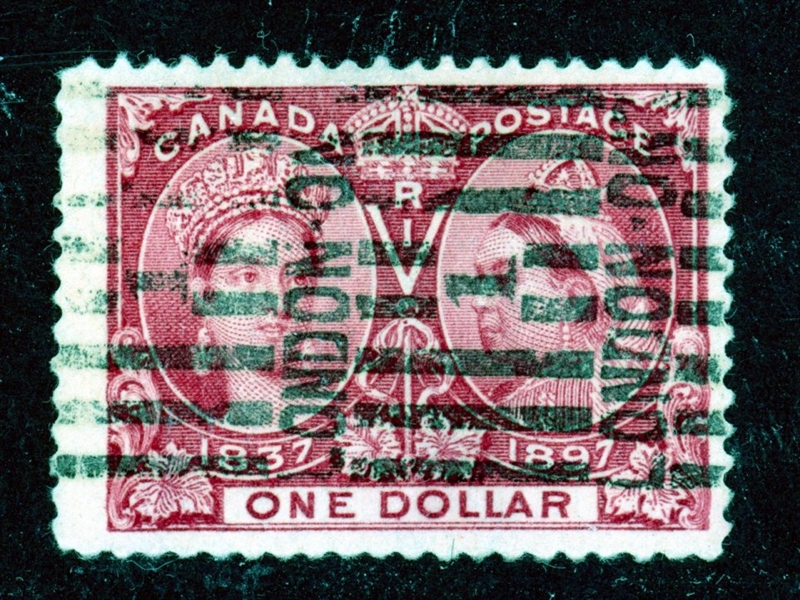 Canada Scott 61 Used Fine, $1 Jubilee (SCV $650)