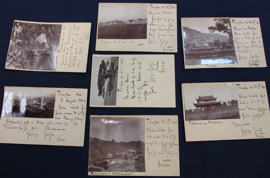 Kiauchau Real Photo Postcards - Group of 13, Early 1900's (Est $100-200)