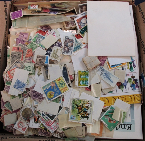 Large Priority Mail Flat Rate Box Filled with 1000's of Stamps (Est $55-200)