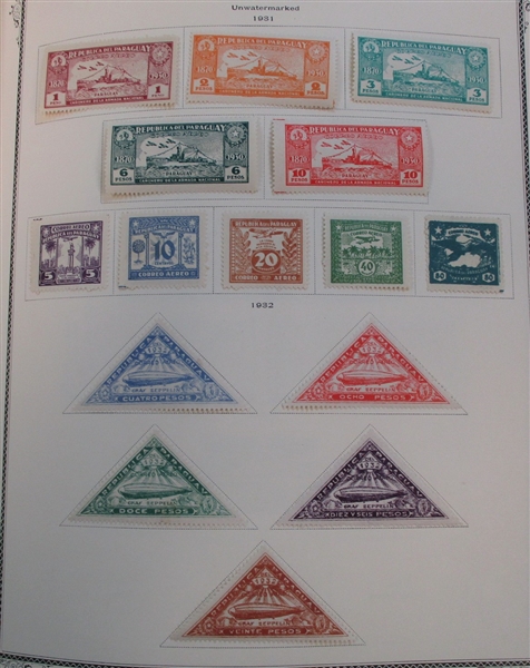 Paraguay and Colombia in Scott Specialty Album to 1960's (Est $350-450)