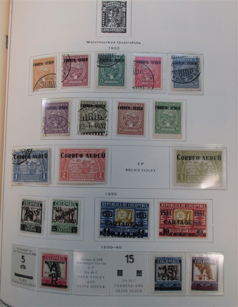 Paraguay and Colombia in Scott Specialty Album to 1960's (Est $350-450)