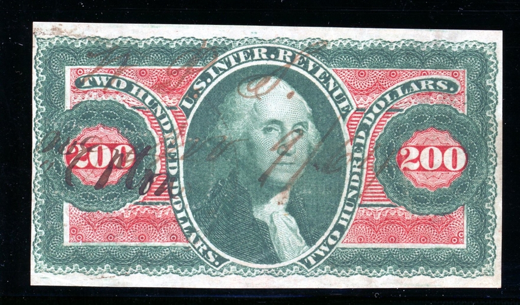USA Scott R102a Imperforate Single Used with 2020 Crowe Cert (SCV $2500)