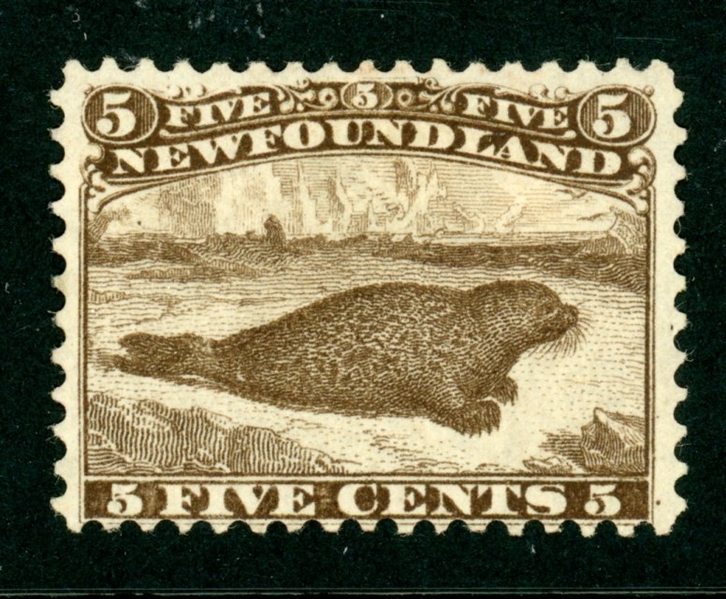 Newfoundland Scott 25 Used Fine, Brown Harp Seal (SCV $450)
