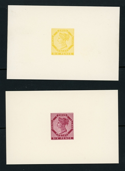 Prince Edward Island SG Type 3 Reprint Die Proofs, Qty 2 (Est $40-60)