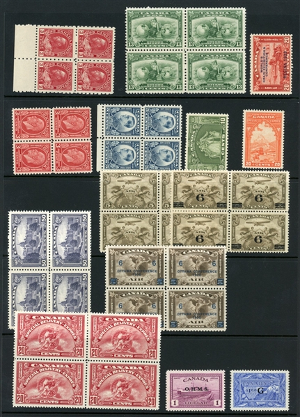 Canada Group of Better MNH Stamps and Sets (SCV $2580)