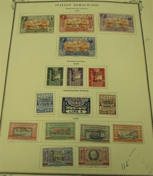 Italian Somaliland Collection on Scott Pages (Est $1300-1800)