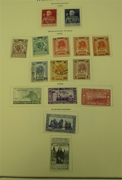 Italian Somaliland Collection on Scott Pages (Est $1300-1800)