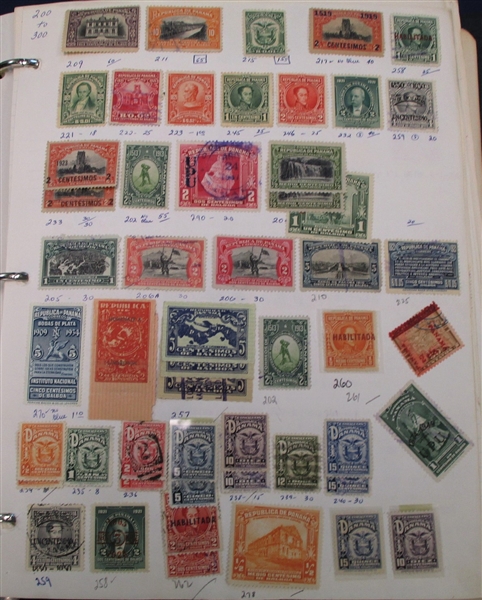 Latin America Messy Collection on Homemade Pages (Est $100-150)