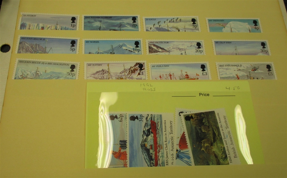 British Antarctic Territory Mint Collection in Lindner Album Pages to 1990 (Est $200-250)