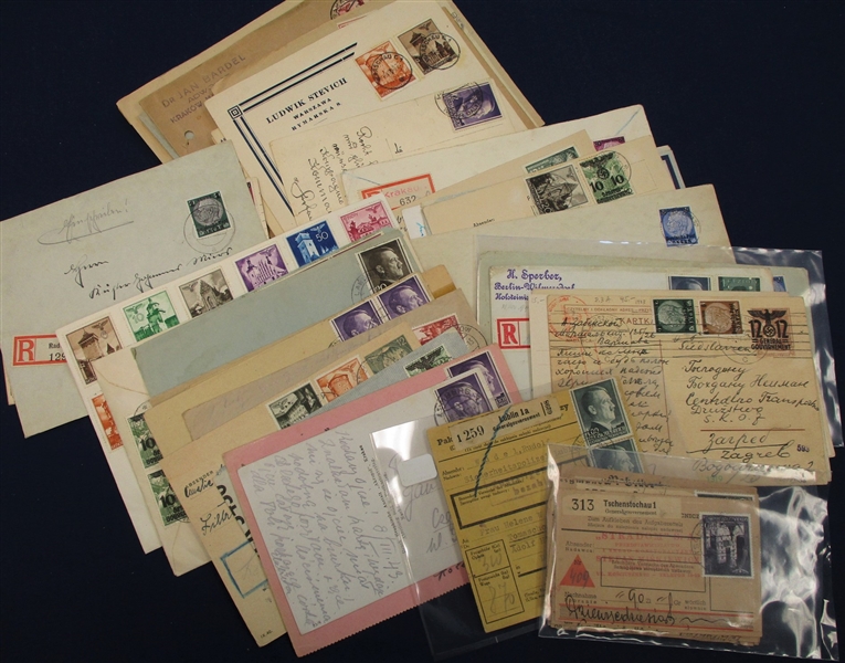 Poland WWII German Occupation Cover Lot (Est $200-250)