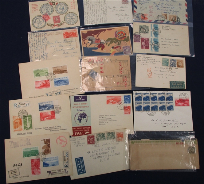 Japan Shoebox Filled with Covers/Cards (Est $175-250)
