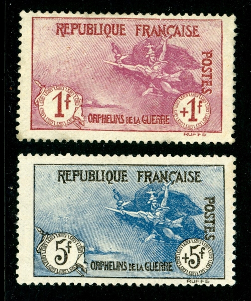 France Scott B9-B10 Unused, F-VF, Key Semi-Postals (SCV $2025)