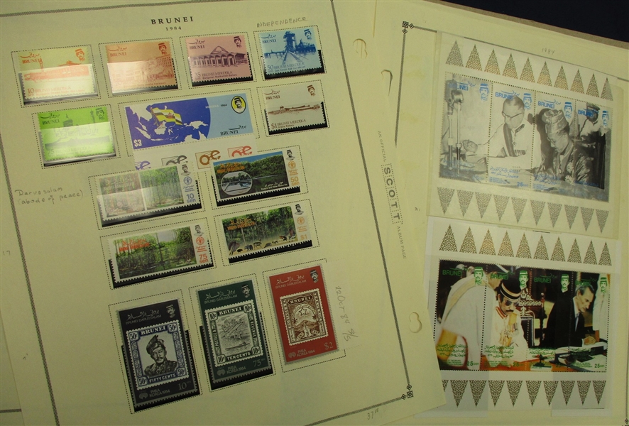 Brunei Collection on Album Pages to 2000 (Owner's SCV $1260)