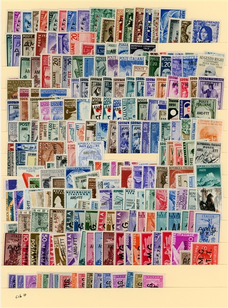 Italy Trieste Zone A Mostly Mint Collection (SCV $3720)