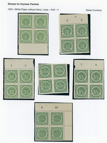 Baden Railway Parcel and Freight Stamps (Est $100-150)