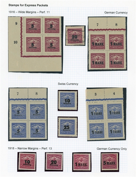 Baden Railway Parcel and Freight Stamps (Est $100-150)