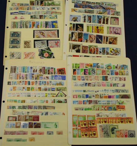 Foreign 1000’s of Stamps on Manila Stock Pages (Est $200-300)