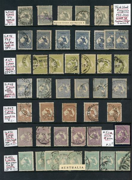 Australia Mint/Used Accumulation on Black Stockpages (Est $200-300)