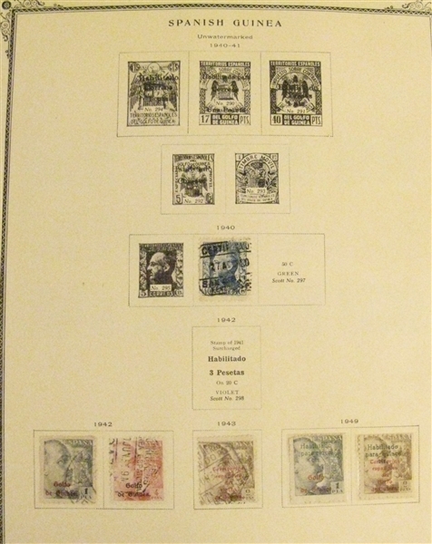 Spanish Guinea Collection on Scott Specialty Pages (Est $250-300)