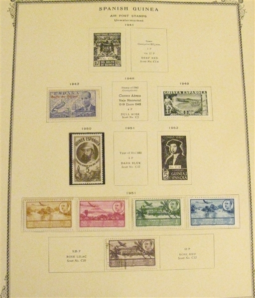 Spanish Guinea Collection on Scott Specialty Pages (Est $250-300)