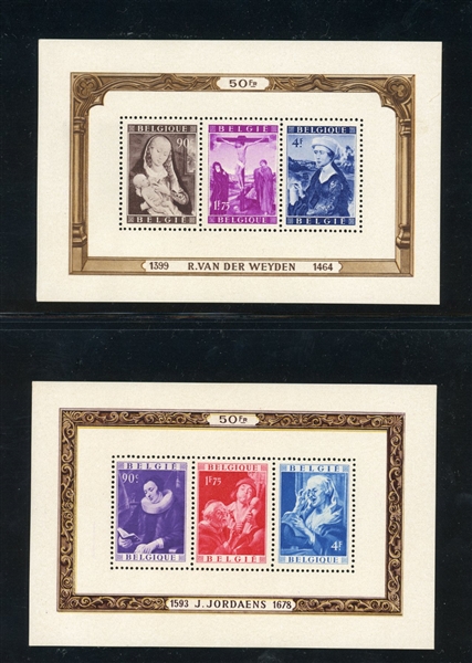 Belgium Scott B466A-B466B MNH Souvenir Sheets - 1949 VanderWeyden (SCV $400)