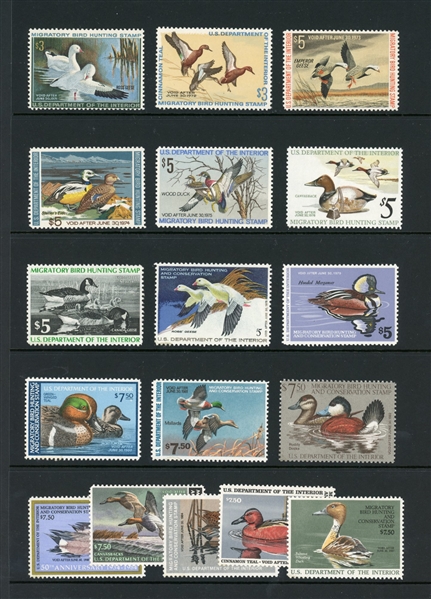 USA Scott RW1-RW53 Mostly Unused Set of Federal Ducks (SCV $4000+)