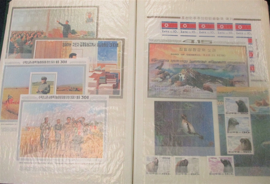 North Korea Newer Issues in 5 Stockbooks - Many Topicals (Est $500-1000)