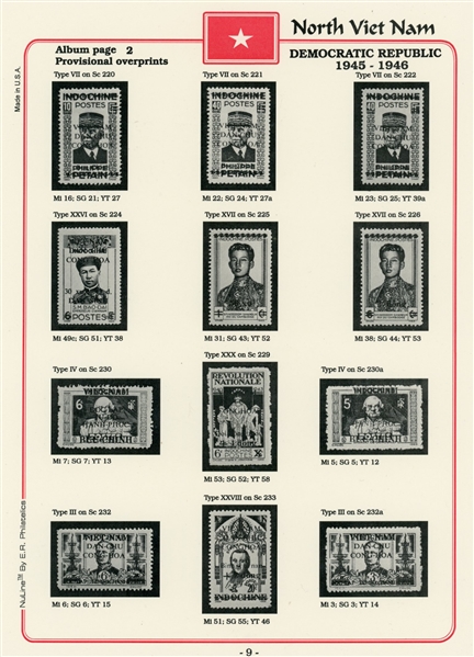 North Vietnam 1945-6 Provisionals Accum with Specialty Pages (Est $75-100)