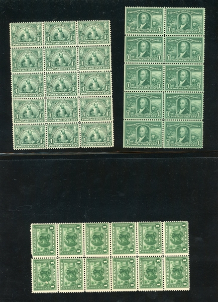 USA MNH Pre-1920 Mostly Commemorative Multiples (SCV $4668) 