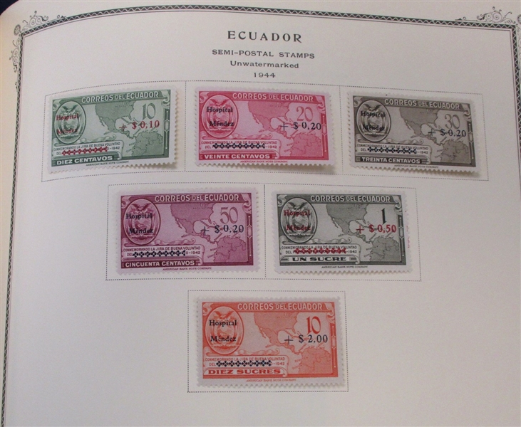 Ecuador Collection in Scott Specialty Album to 1977 (Est $400-600)