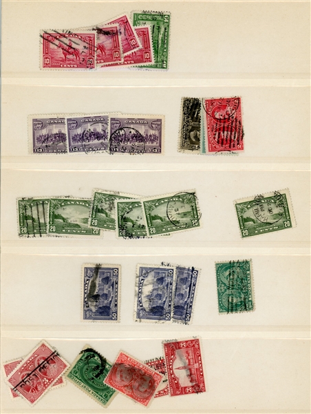 Canada Mostly Used on Stockpages -Small Queens to 1930's (Est $100-200)