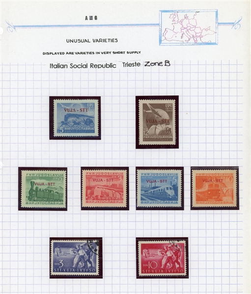 Yugoslavia Trieste B Collection on J Bush Pages (Est $150-200)