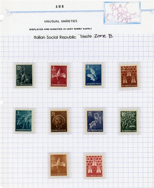 Yugoslavia Trieste B Collection on J Bush Pages (Est $150-200)