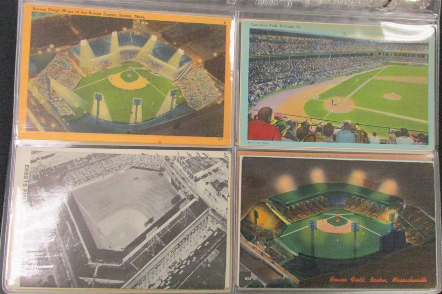 Baseball Stadiums Postcard Accumulation - 50 Different (Est $200-300)