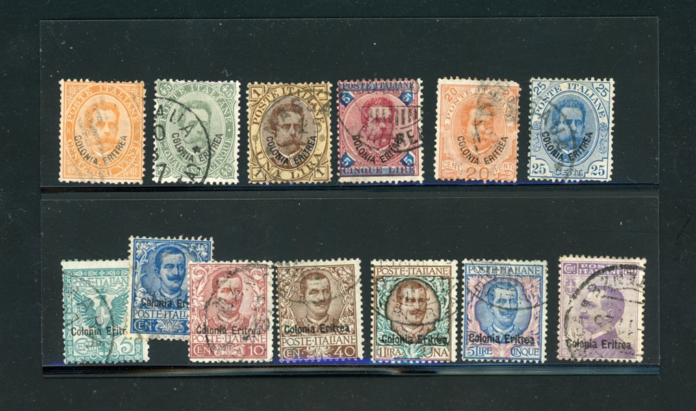 Early Eritrea Used Group - 13 Different (SCV $697)