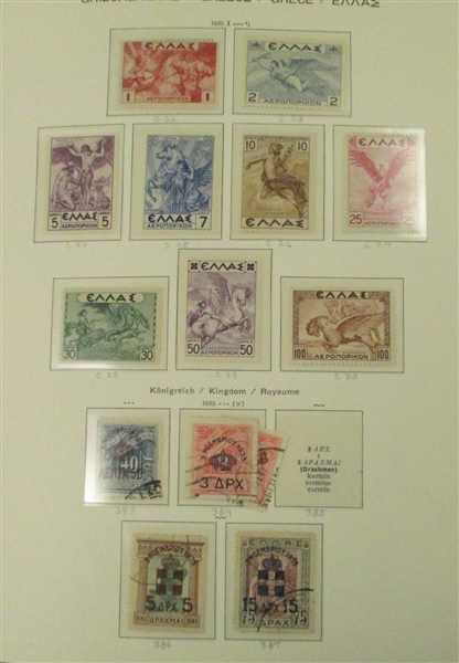 Greece 2 Volume Collection on Schaubek Hingeless Pages to 2002 (Est $600-900)  