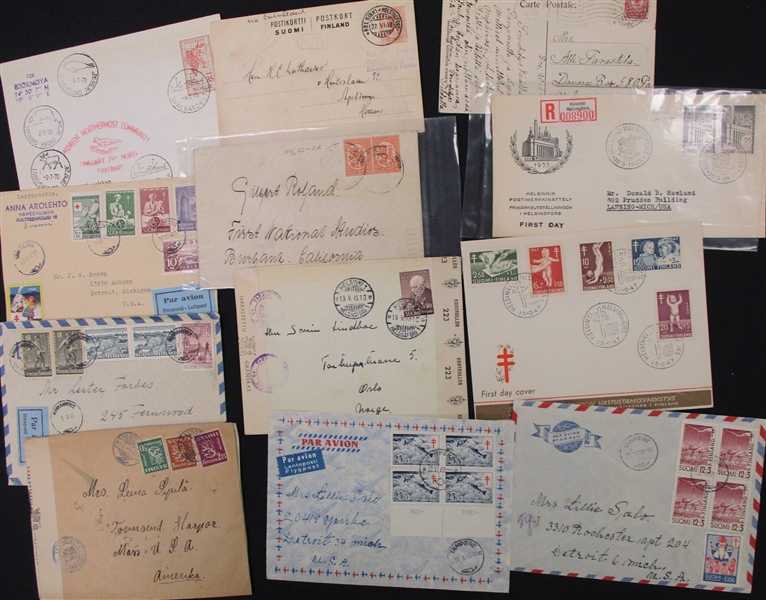 Scandinavia Cover/Card Lot - Over 193 Different (Est $300-400)